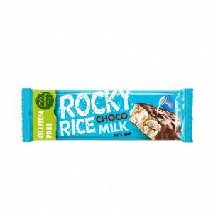 Hrustljava riževa ploščica s prelivom mlečne čokolade Rocky Rice