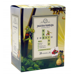 Aromatiziran sadni čaj Naravno zdravo, okus jagode in vanilje