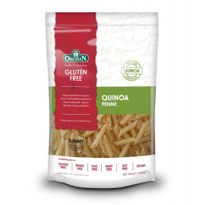 Večzrnate testenine s kvinojo, peresniki