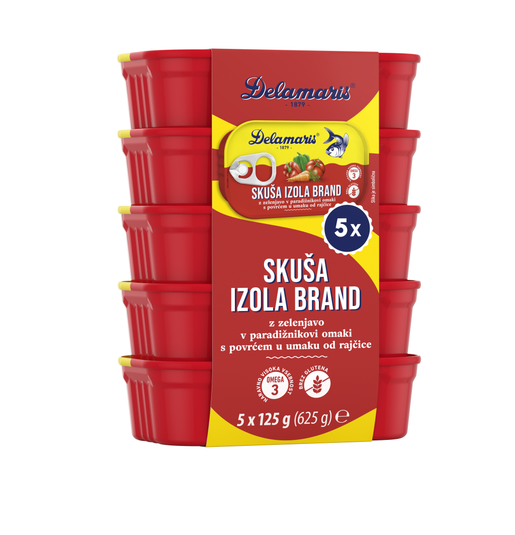 Skuša z zelenjavo Izola Brand (5x125g)