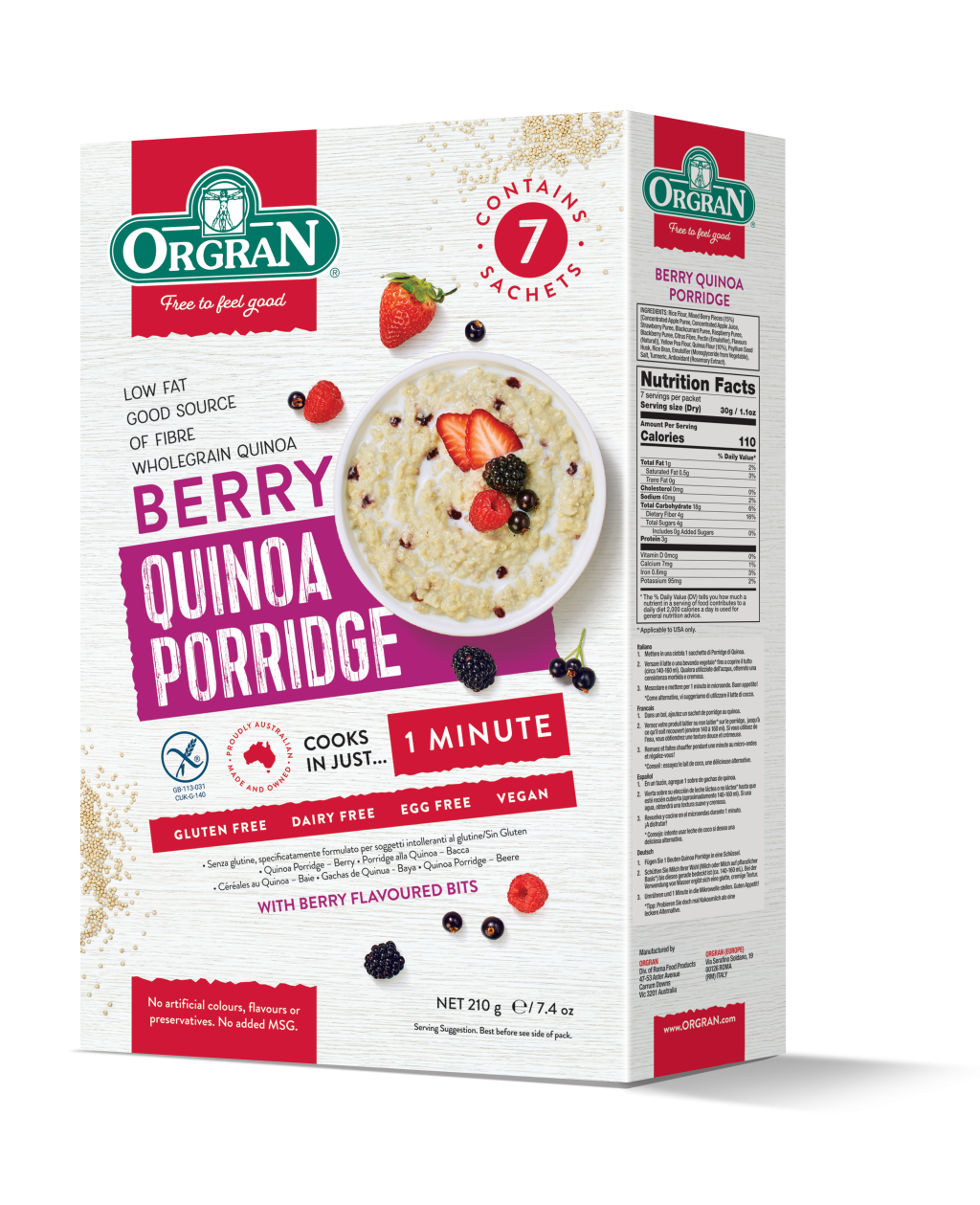 Kvinojina kaša z gozdnimi sadeži