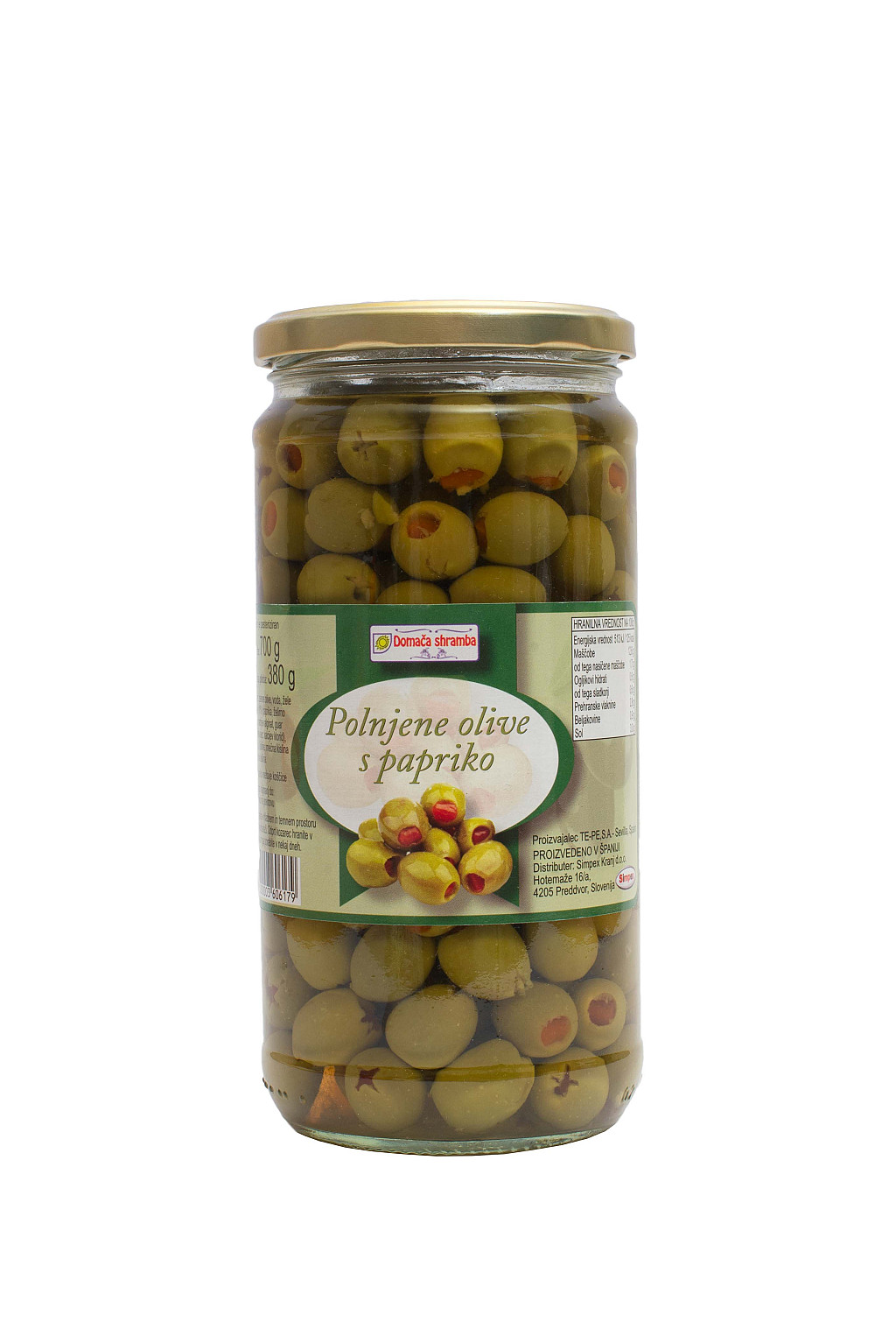 Polnjene zelene olive