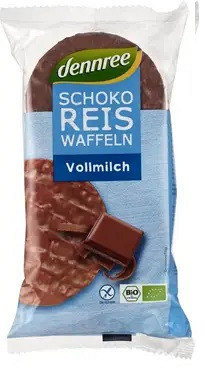 Riževi vaflji z mlečno čokolado